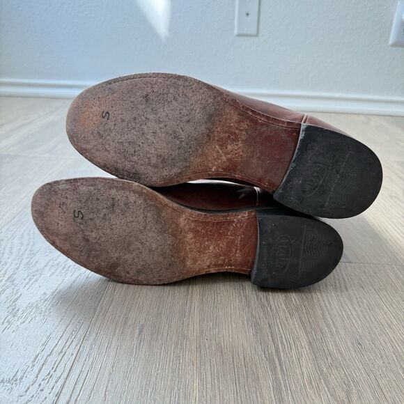 Justin Roper Boots Men 9.5D Classic Deerlite Roper Western Chestnut Marbled 3163 - Picture 8 of 15